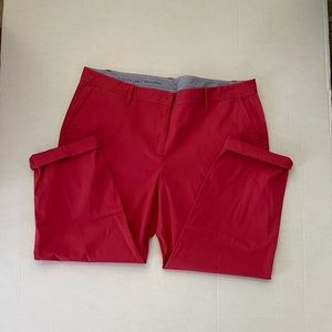 Talbots relaxed chinos 16p brick red. NWOT mid rise inseam 26” when unrolled hem